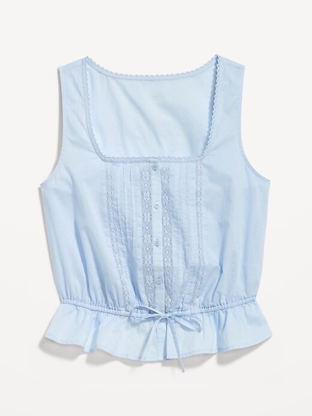 Old Navy Pale Blue Lace-Trim Tank